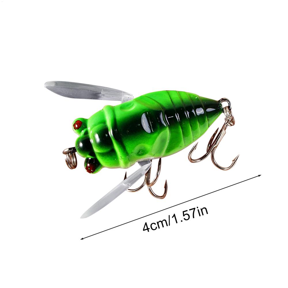 Cicada Fly Fishing Lures 4cm/5.5g Artificial Fishing Bass Bait 3D Holographic Eyes Fishing Hard Lures Cicada Bait for Fishing
