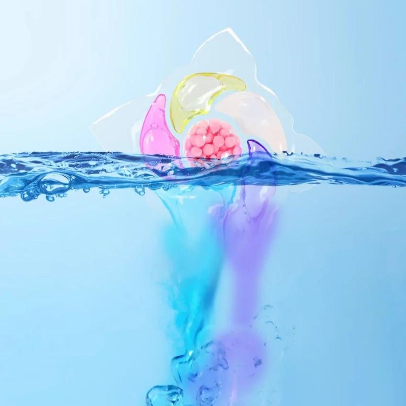 30pcs 6-in-1 Laundry Beads Detergent Liquid Capsule Ball for Washing Machine Fragrance Beads Soft Clothing Diffuser Perfume