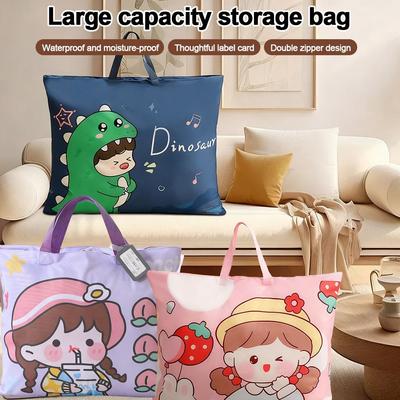 Cartoon Print Kindergarten Quilt Storage Bag Oxford Cloth Lightweight Clothes Packing Bag Foldable Multi-Purpose