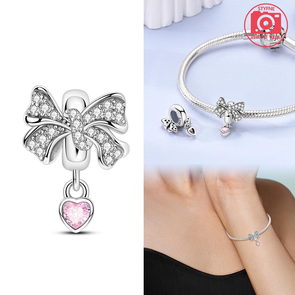 Bow Pendant With A Girlish Heart Copper Colors For Charms Copper Colors Original Bracelet For Jewelry Making