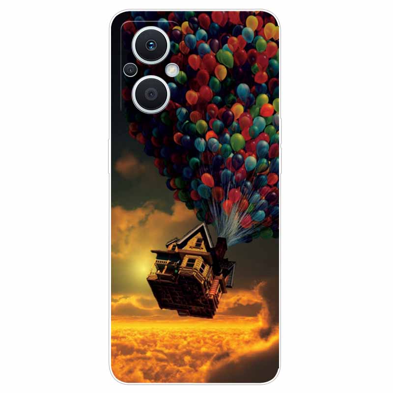 Soft Case for Reno8 Lite Cover Print TPU Silicone Clear Funda Cases for OPPO Reno 8 Lite 5G Case Reno8Lite Slim Landscape Cat