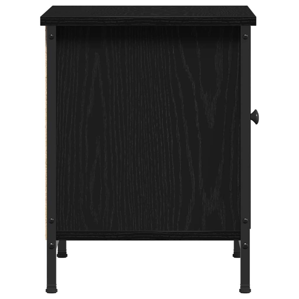 TV Stand Black Oak Effect 60 x 35 x 45 cm Engineered Wood