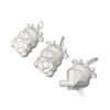Sterling Silver Lucky Money Cow Pendant with Handmade Woven Rope