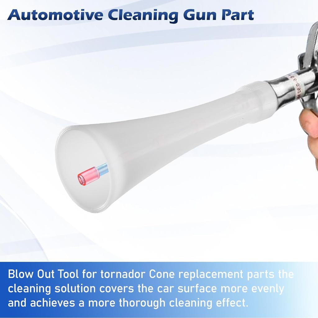 Car Cleaning Gun Cone for Tornador Replacement Parts Cone Air Blow Out Tool, White Plastic (Cleaning Gun Cone(1))