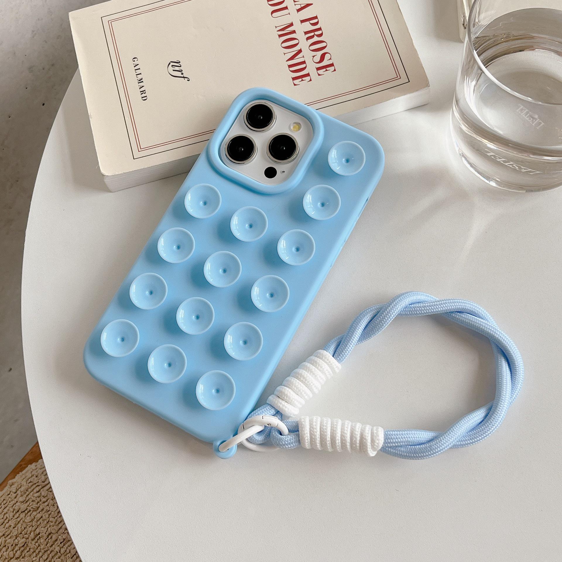 Universal iPhone 17 Pro Max Silicone Case with Lanyard and Suction Cup for Apple 15/14P iPhone 11