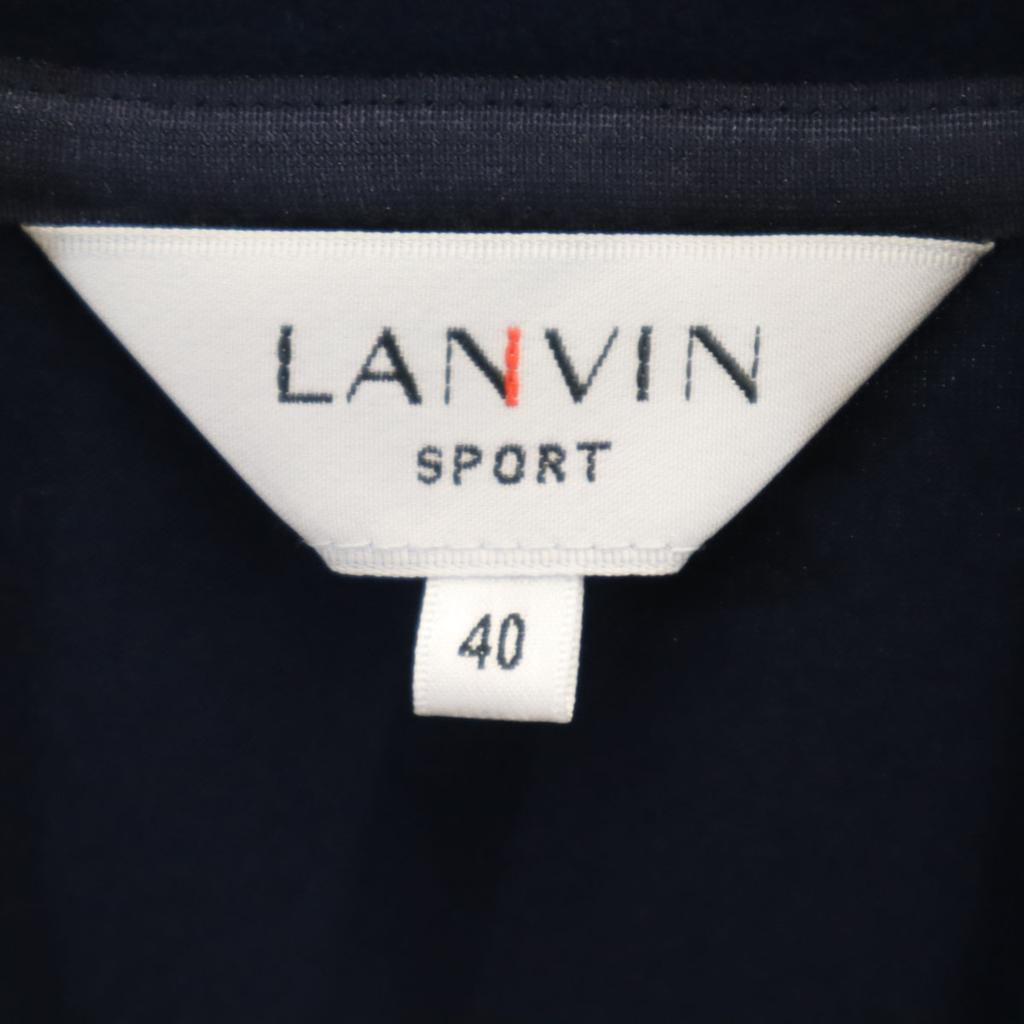 LANVIN SPORT made in Japan Langarm Hoher Kragen Größe 40 Marineblau Herren Gebraucht