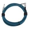 6.5mm Guitar Cable Right Angle To Straight Connector Nylon Braided Noise Reduction Guitar Connection Cord 3 Meters Blue