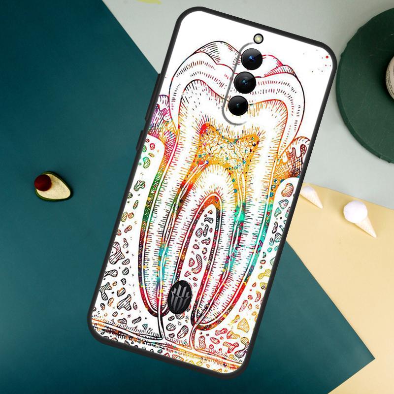 Dentist Tooth Pattern For ZTE Nubia Red Magic 10S Pro Plus 7 6S 7S 8 9 8S 9S Pro Red Magic 10 Air 11 Pro Plus Case