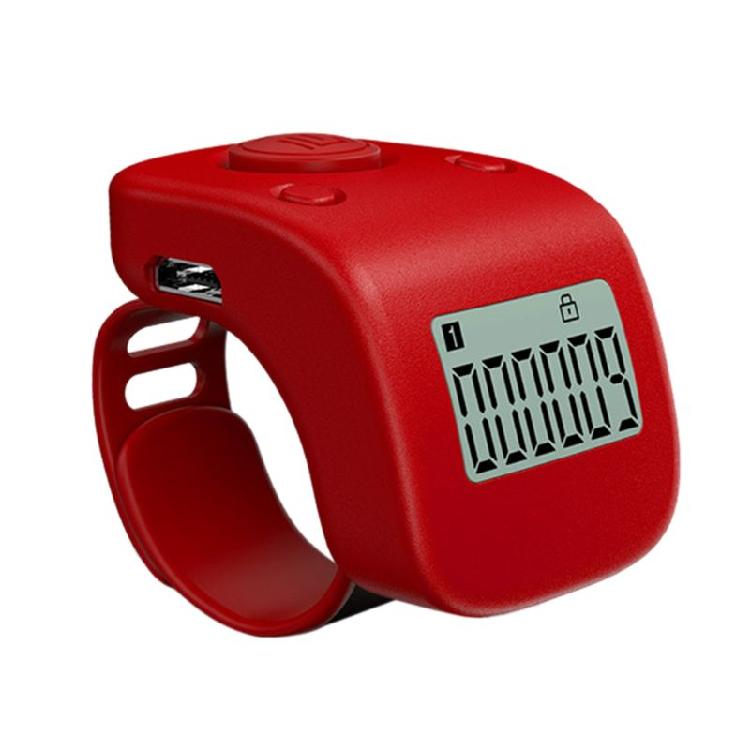 1Pc 6 Digit Beads Prayer Counter Digital LCD Finger Ring Tally Counter