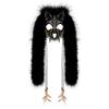 Wikinger-Fuchsmaske mit Kunstfell-Kopfschmuck für Halloween-Karnevals-Kostüm