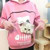Tröja Kattälskare Hoodie Känguru Hund Husdjur Tass Pullovers Mysficka Tröja Ficka Djuröra Huva Pullover