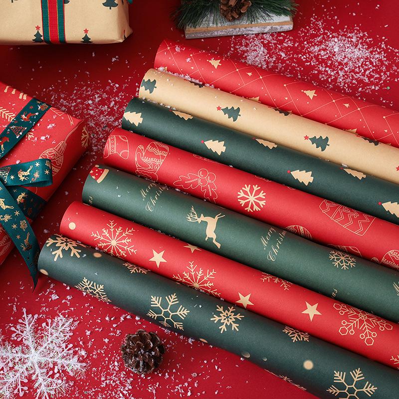 Large Christmas and Birthday Wrapping Paper Sheets and Gift Boxes - Thickened and Festive