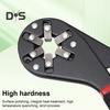 6/8-Inch Adjustable Wrench with Non-slip Ergonomic Handle Heavy Duty High Carbon Steel Multi-functional Repair Monkey Wrench Hexagonal Spanner Tools