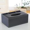 Leather Desktop Organizer with Pen Holder and Tissue Box