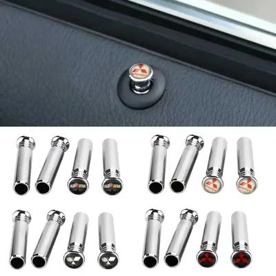 4PCS Car Door Pin Lock Knob Pull Pins Cover For Ralliart ASX Galant Mirage L200 EVO Xpander Pajero