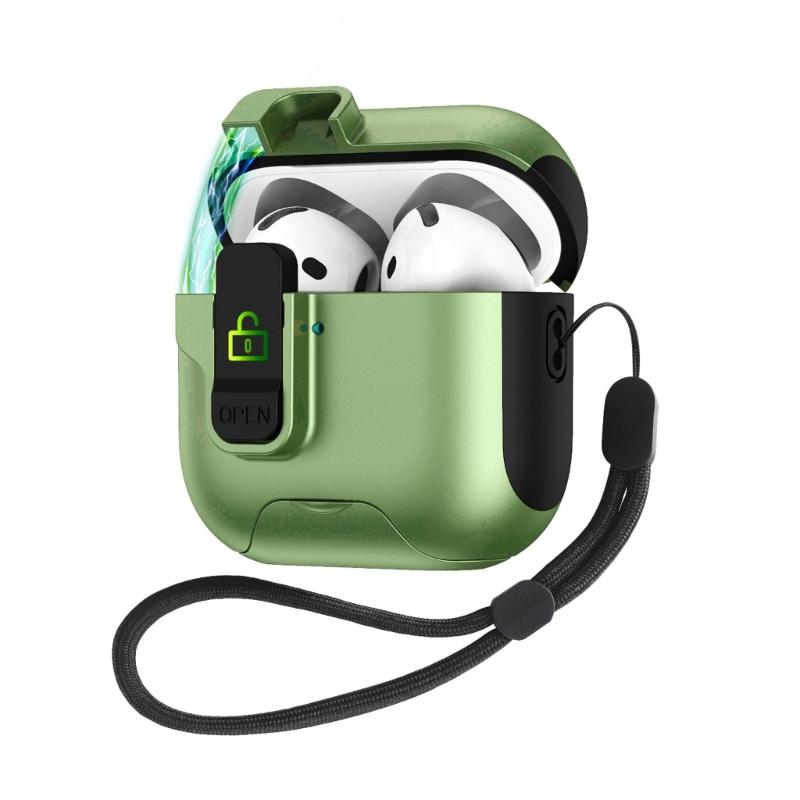 Secure Lock Design Protective Cover With Hiddens Phone Holder Compatible for Pro3 Earbuds Charging Case Shell Holder