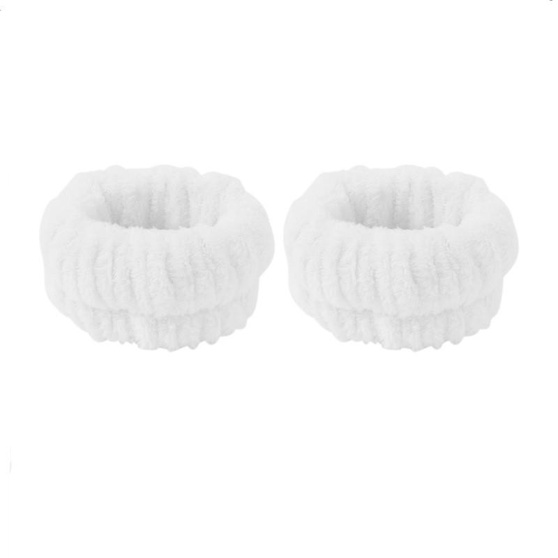 Artefact de lavage du visage, 2 pièces, manchette de poignet réutilisable, bandes de lavage de poignet de Spa, lavage de cheveux de lapin, accessoires de salle de bain unisexe