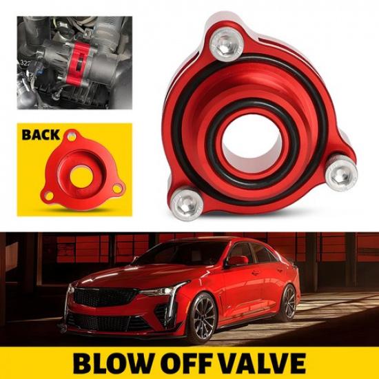 Black/Red Blow Off Adapter Valve Set For CT4 Cadillac Silverado Sierra 2.7 Turbo