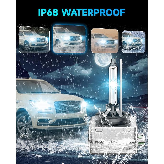 Fit For Lincoln 2007-2018 Navigator 2011-2016 MKS MKX MKT 2017- Continental MKZ D3S HID Xenon Headlight Bulbs, High Low Beam Light Bulb, 8000K White