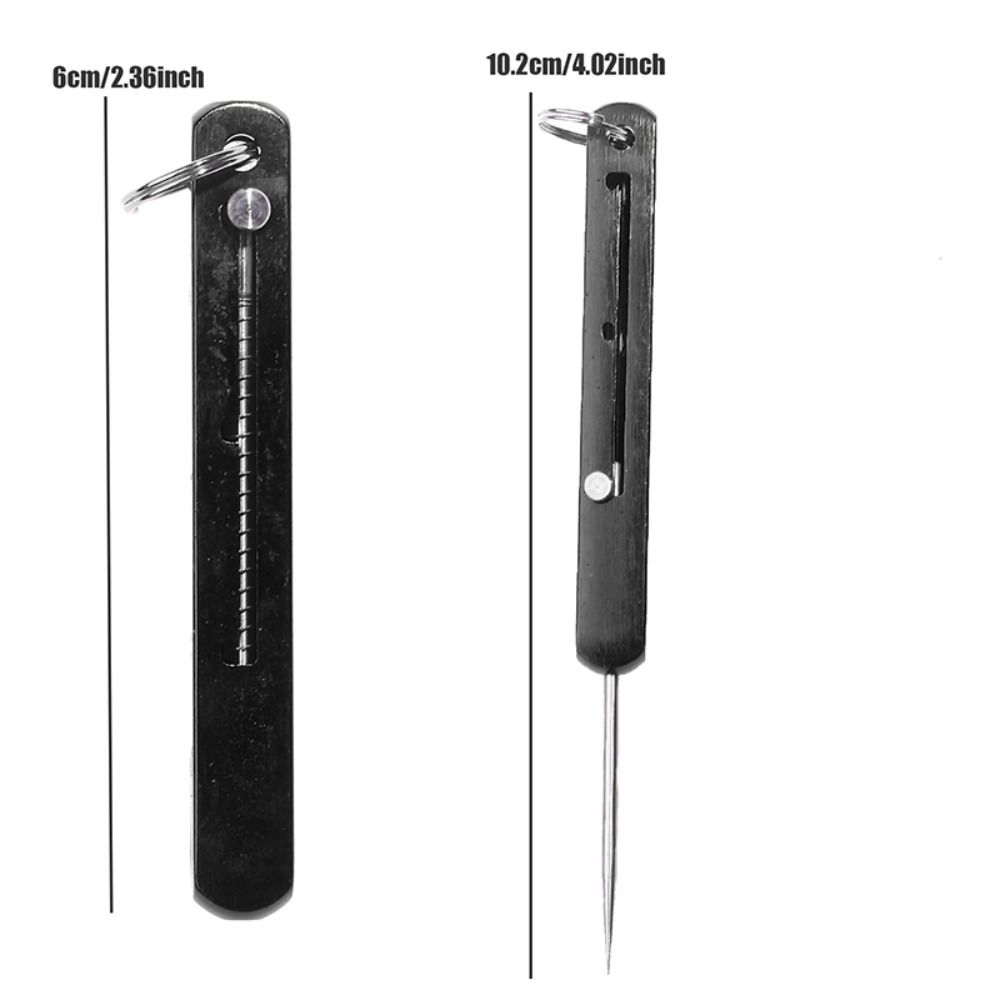 Adjustable Telescopic Push-pull Titanium Toothpicks Pocket Toothpick Fruit Pick Metal