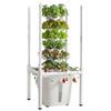 Hydroponischer Turm, 30 Töpfe, 6 Etagen Hydroponik-Anbausystem-Kit mit LED-Wachstumslicht & App-Steuerung