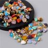 5pcs 10x13MM Natural Stone Faceted Heart Shape Pendant Charm Quartz Crystal Jewelry Accessorie For Making Earring Necklace