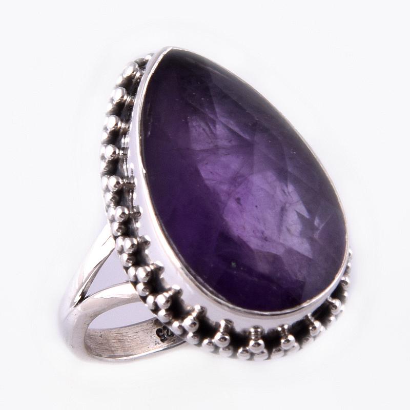 Natural Amethyst Gemstone Handmade 925 Solid Sterling Silver Ring Size 6 j6N90