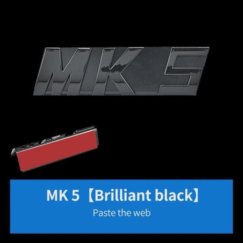 3D ABS Letters MK5 MK6 MK7 MK7.5 Emblem for GOLF Car Grille Bracket Badge Sticker Glossy Black Silver