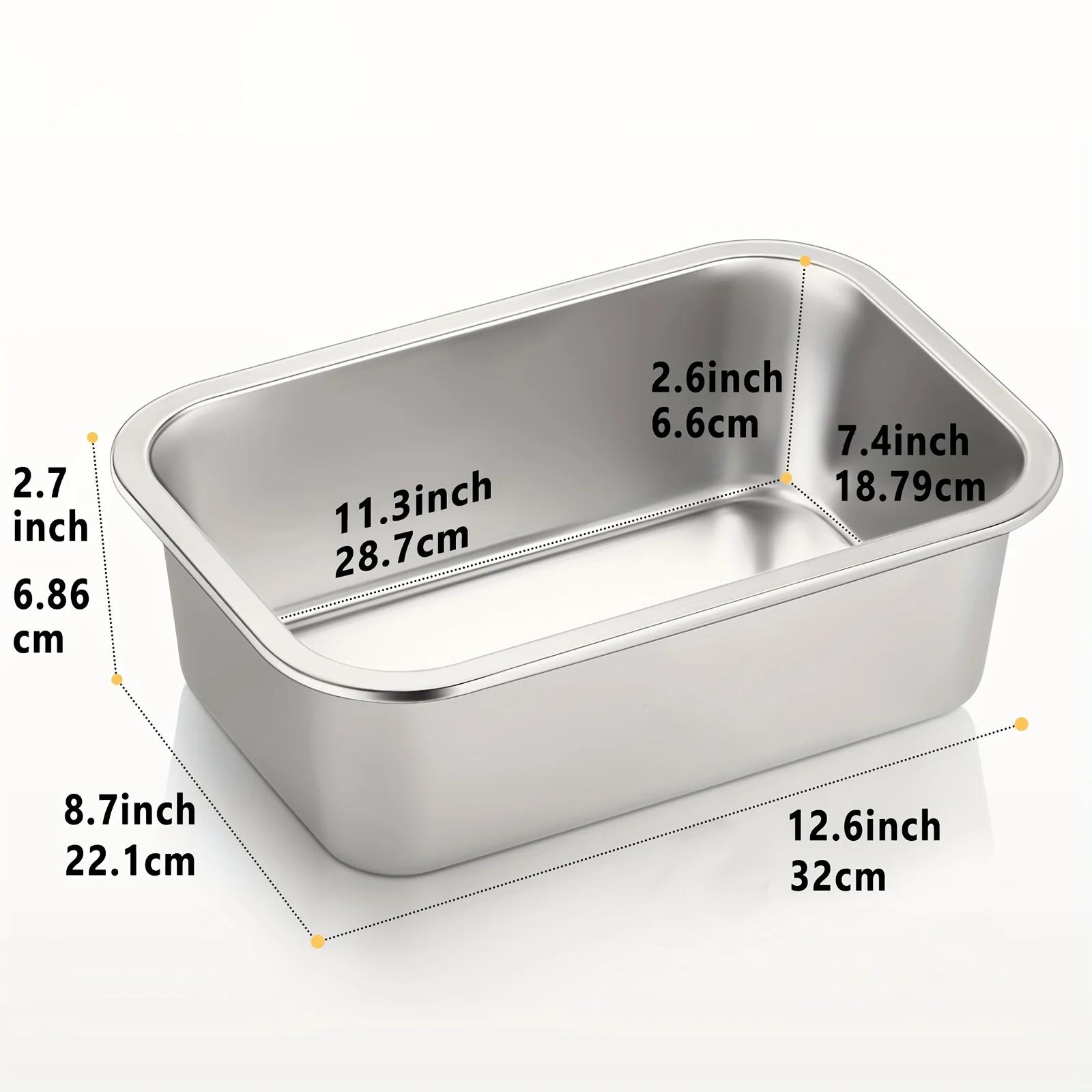 

Large Capacity Dog Bowl Food Grade Stainless Steel Pet Feeding Bowl Thick Smooth Metal Food and Water Tray for Cats Dogs Feeding