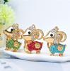 2027 Year of the Sheep Rhinestone Keychain: Chinese Style Sheep Pendant for Women's Bags