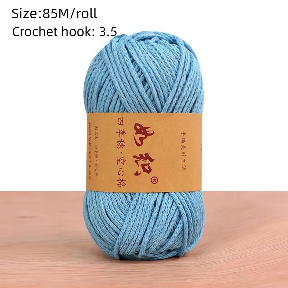 85M/roll Crochet Thread Macrame Rope 65% Cotton Wool Line Yarn  Knitter Crochet Bag