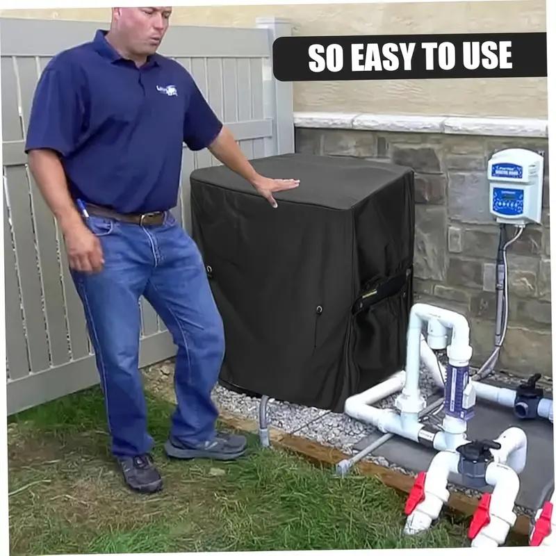 VECOO Oxford Cloth Pool Heat Pump Cover - UV & Dust Resistant, Fit for Above-Ground Pools, All-Season Outdoor Use