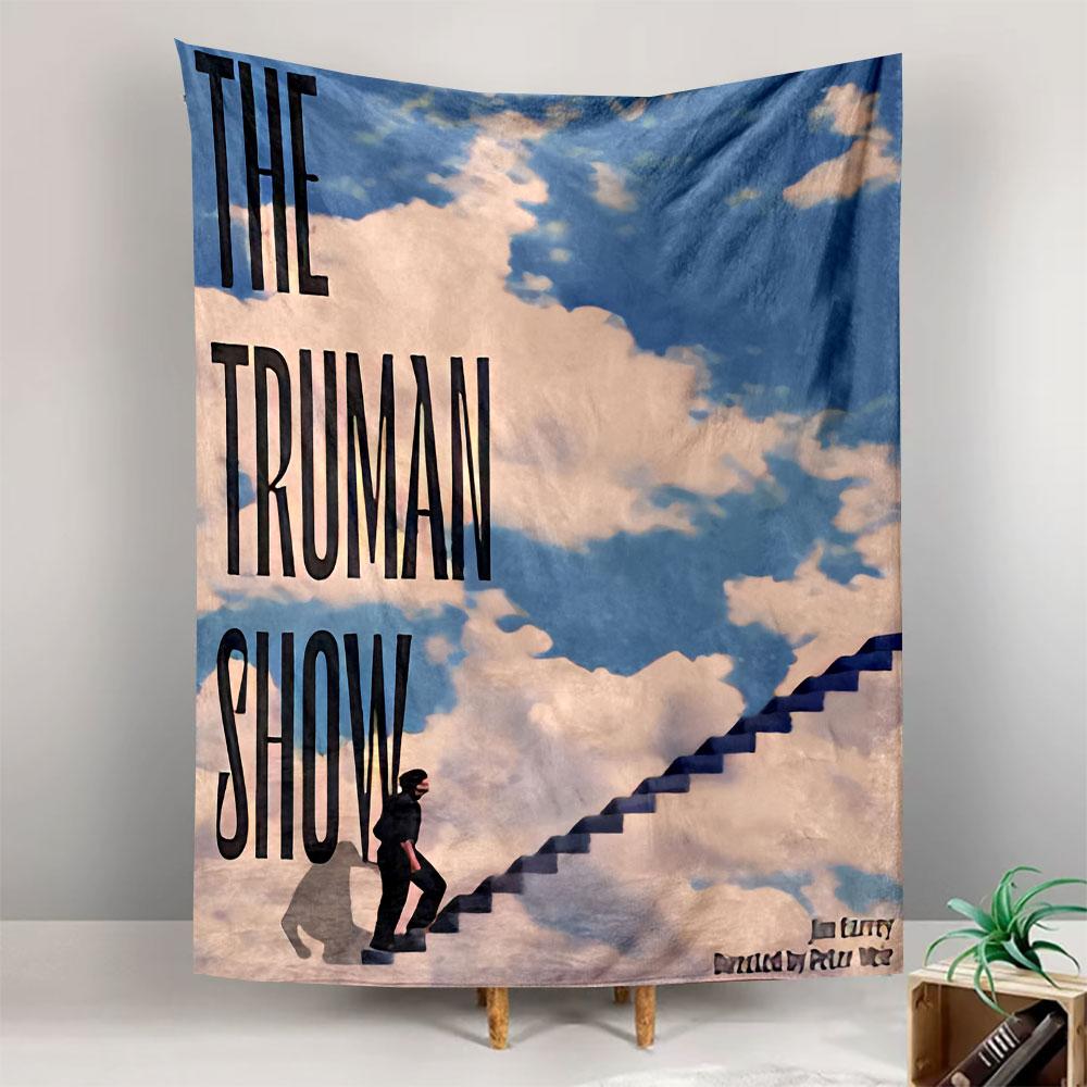 The Truman Show Movie Poster Tapestry Wall Hanging, Jim Carrey Classic Film Art, Cinematic Wall Decor for Bedroom Living Room Dorm