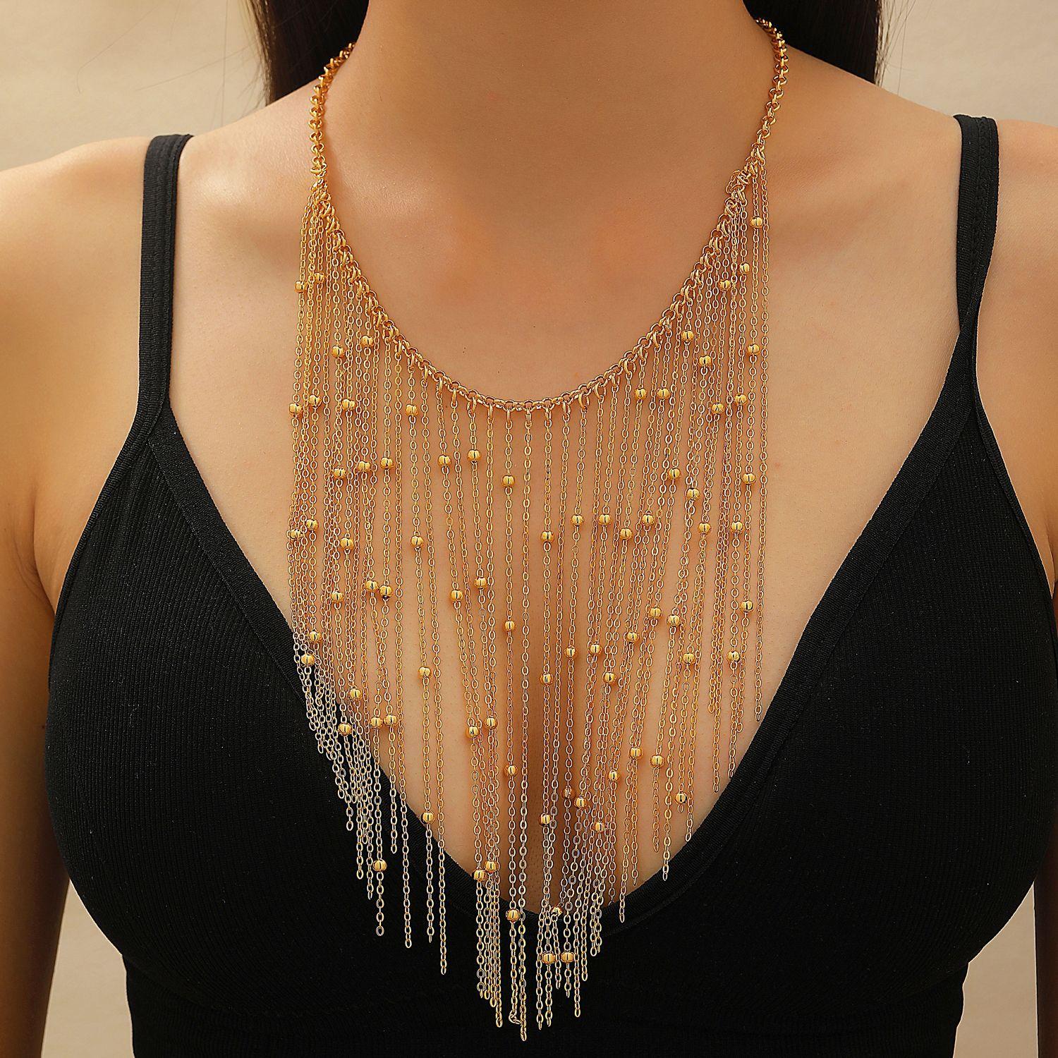 

New Metal Chain Tassel Necklace Niche Premium Video Set Middle East Retro Personality Necklace Women