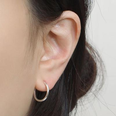 92,5 Silber, Ohrringe ohne Piercing, 15mm Fake-Ohrringe, Creolen, Ring-Piercing