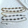 New Carved Geometric Retro Waist Chain for Women's Metallic Elegant Versatile Western Classic