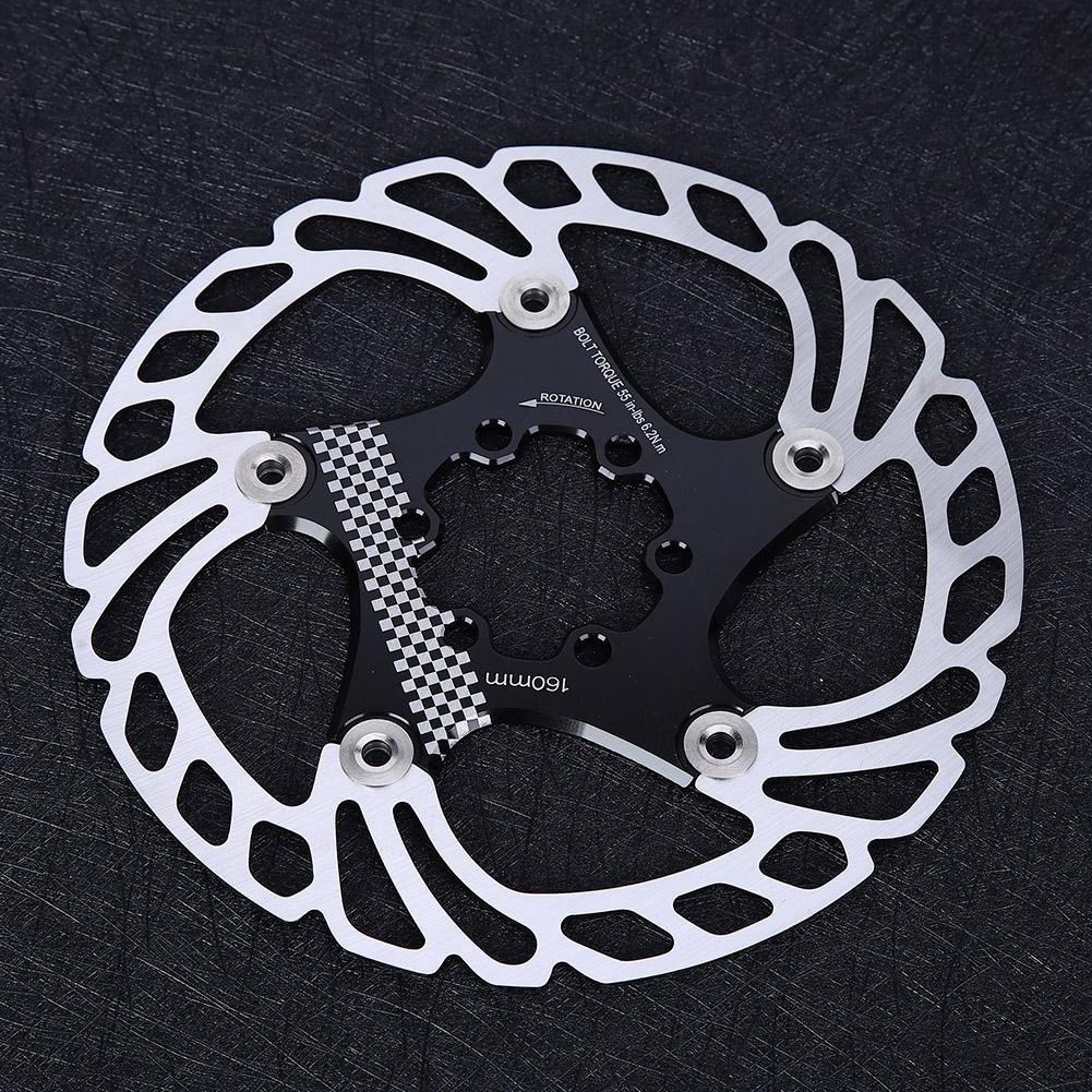 Disc Flotant Șase 160mm Disc de Frână Bicicletă de Munte Accesoriu Ciclism(Negru argintiu )