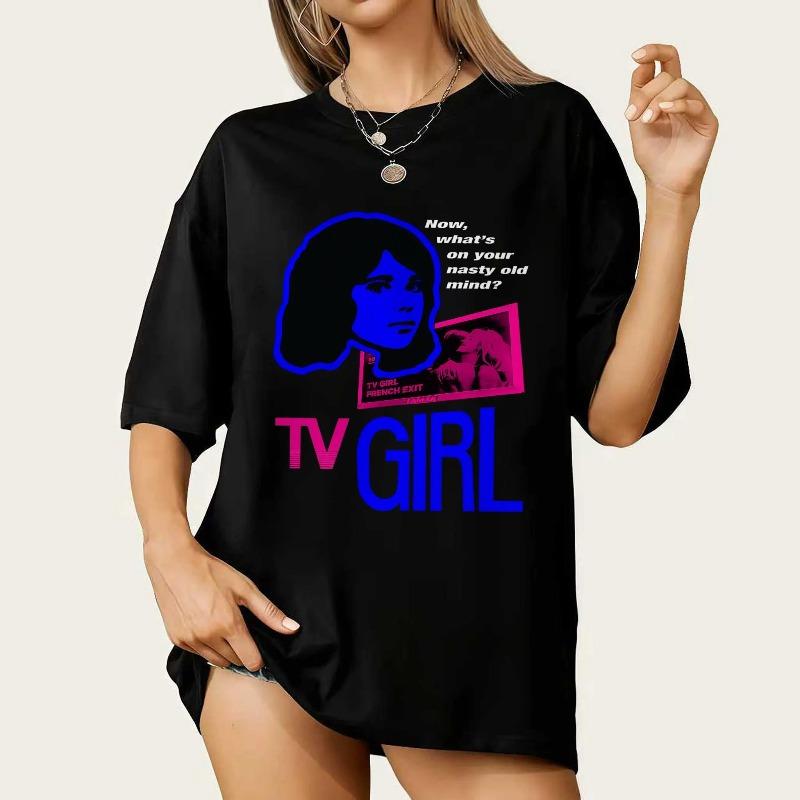 Independent Music Band Retro Street Style Summer New Cotton Tshirt Suitable for Both Unisex and Women Casual and Fashionable