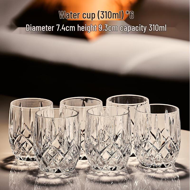 European Style Thickened Glass Drinkware Set 6-Piece Set