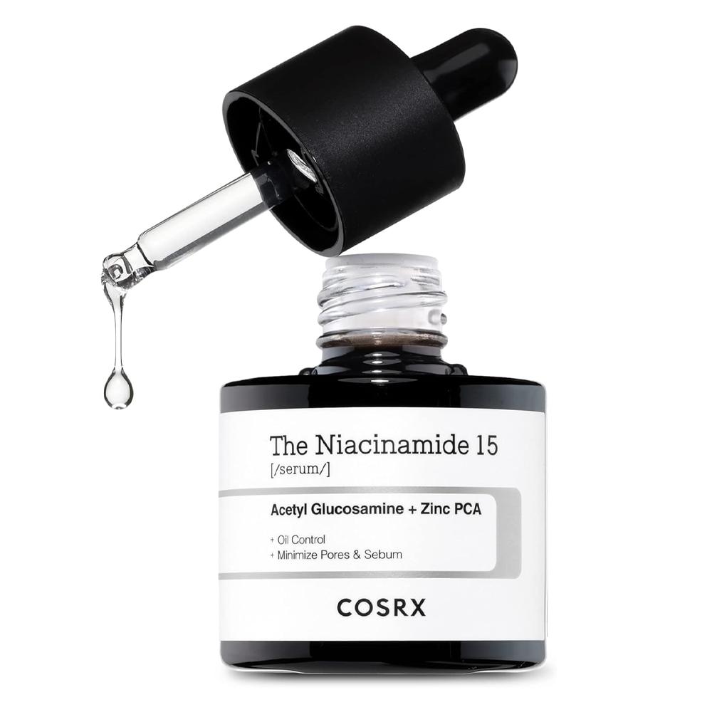 

COSRX Сыворотка с ниацинамидом 15% 20 мл для борьбы с акне, порами, жирным блеском, для осветления кожи