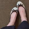 Polka Dot Round Toe Ballet Flats for Women Bow Decoration Shallow Sweet Dress Shoe Lightweight Soft Comfort Loafers