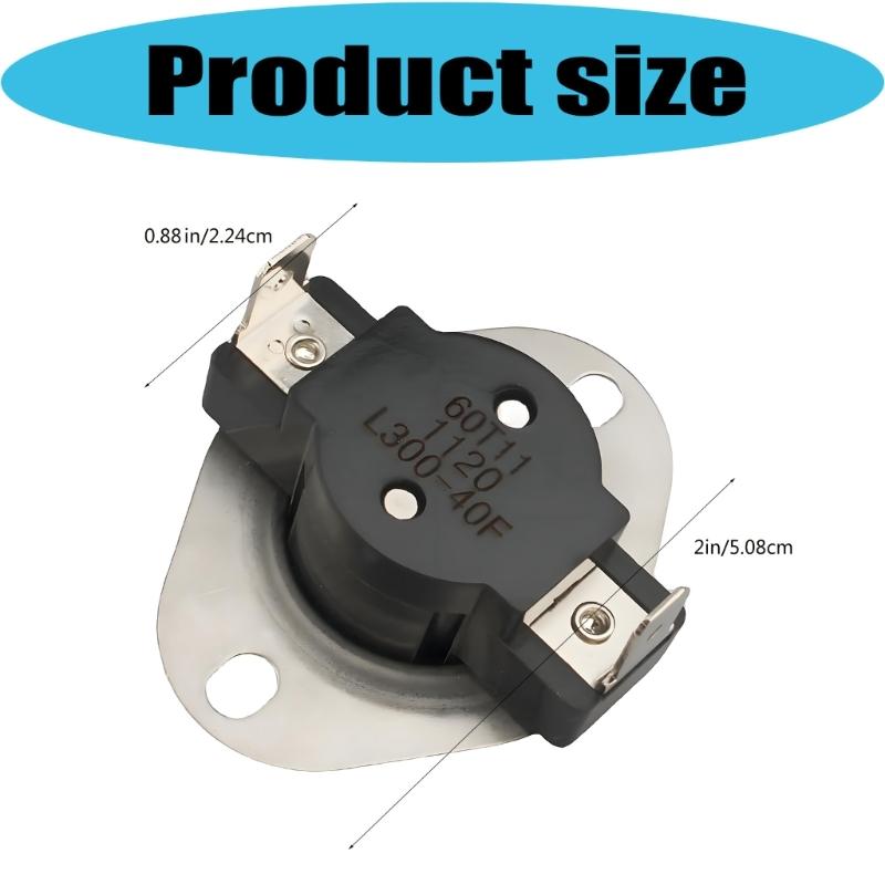 L300-40F Stainless Steel Thermostat for WE04X25194 WE4M80 312487 L290-40F WE4M424 WE04M0080 199B2141P004 Dryer