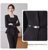 Women's Dark Blue Professional Suit - Spring/Summer Hotel Manager Reception Uniform