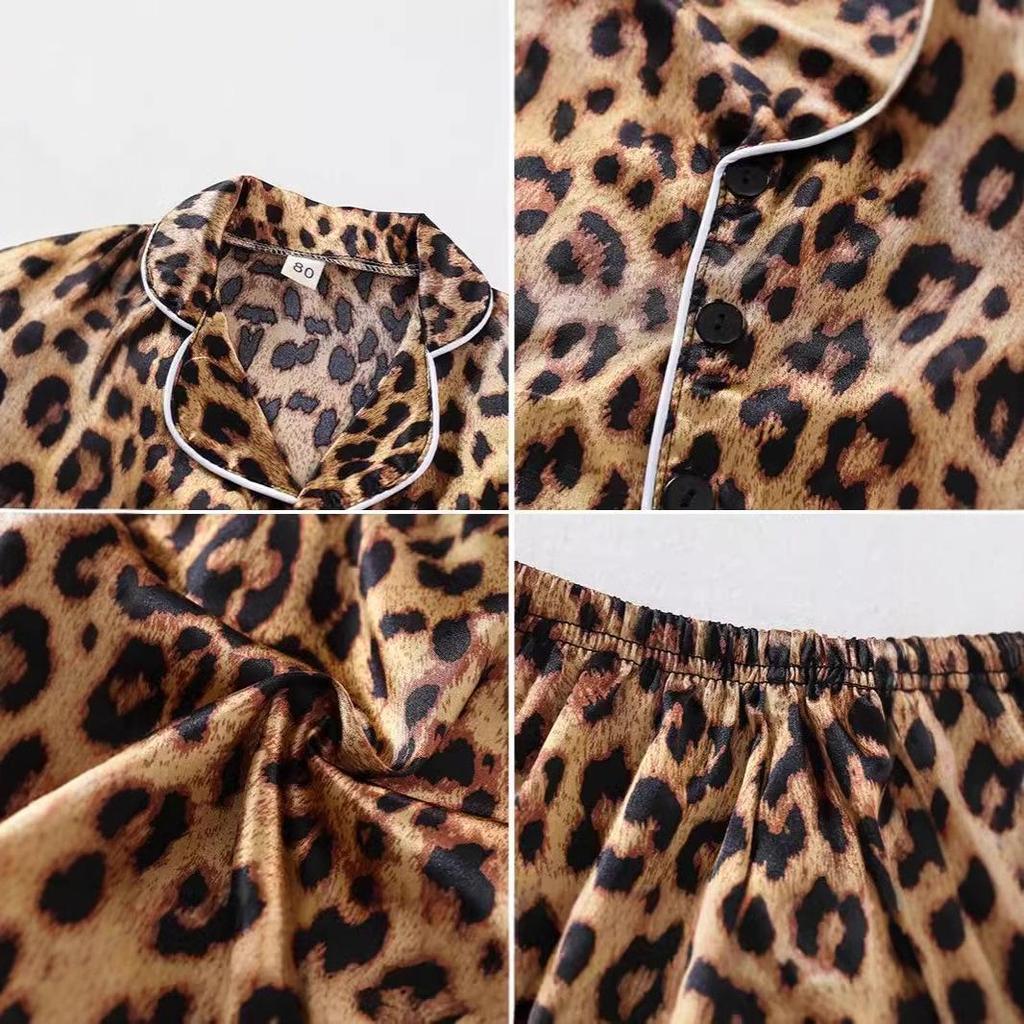 Conjunto de Pijama Infantil de Algodón Seda de Dibujos Animados