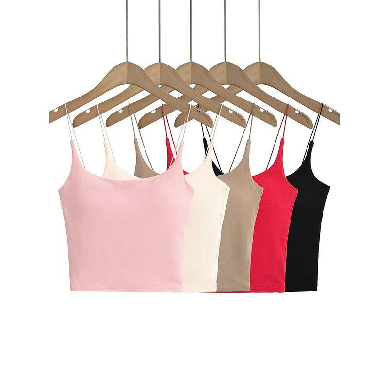 American-Style Sexy Wind Belt Chest Pad Elastic Band Small Sling Inner Match Sexy Chest U-Neck Silm All-Match Backless Bottoming Shirt