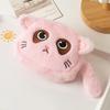 Furry Cartoon Cat Wallet Large-capacity Earphone Bag Plush Bag Keychain Pendant Storage Bag for Lipstick Jewelry For Women