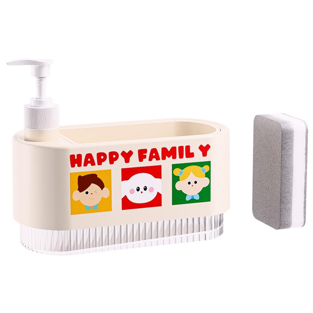Leak-Proof Manual Press Soap Box Refillable Sponge Holder Kitchen Hand Soap Dispenser  Countertop