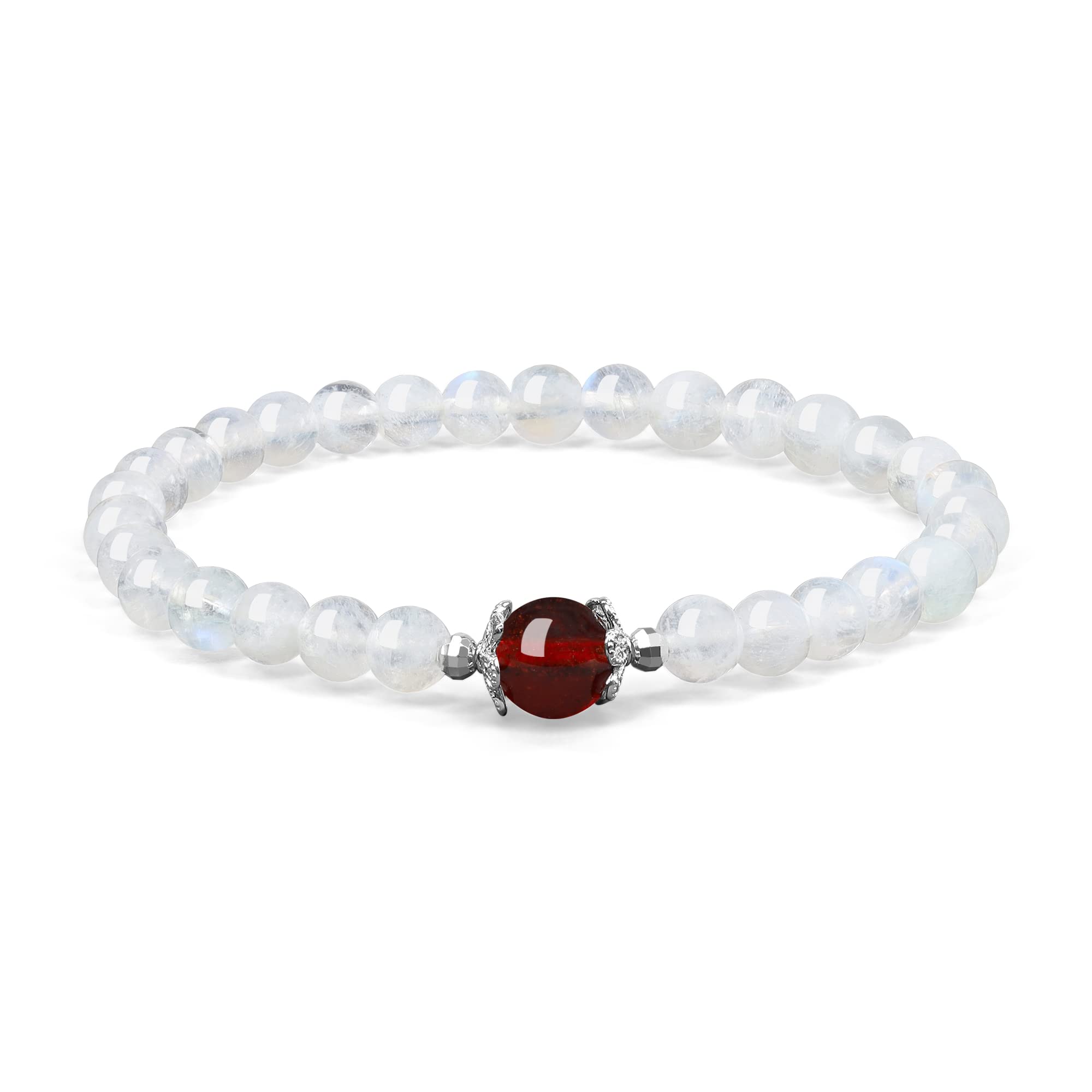 

Moonstone Garnet Birthstone Bracelet [COAI]