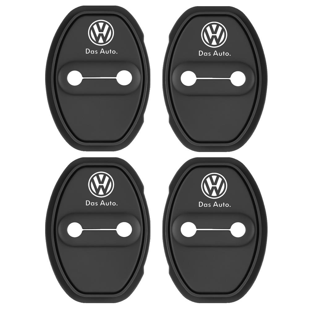 2/4Pcs Silicone Car Door Protective Cover Auto Door Locks Guard Shock Pads for Volkswagen VW R 4 Motion Caddy CC Golf 5 6 7 Bora