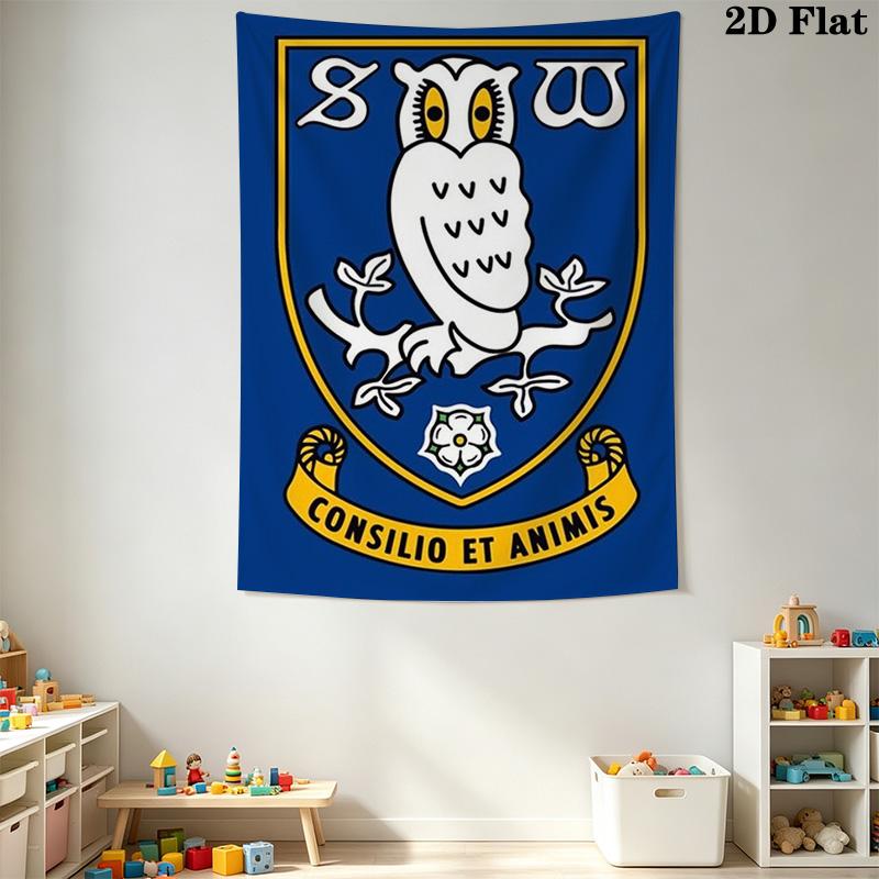 Sheffield Wednesday FC Owl Pattern Home Decor Tapestry, Wall Hanging, Decorative RV Wall Cloth.XGT0914542